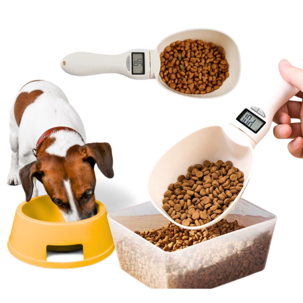 Colher Medidora Digital para Ração Pet - Balança de Precisão para Cães e Gatos, Dosagem Exata