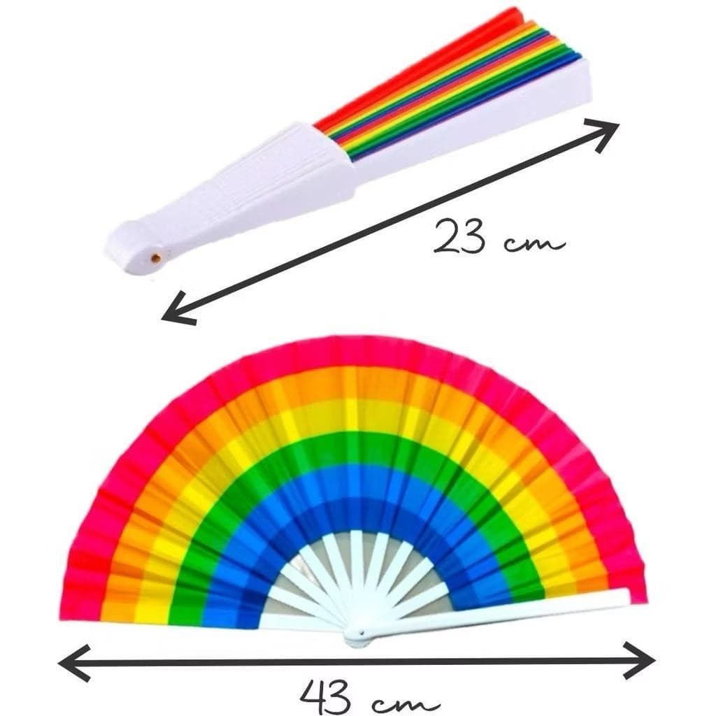 Leque Colorido - LGBTQIA+ Arco-íris Para Festa Dança Carnaval Decoração