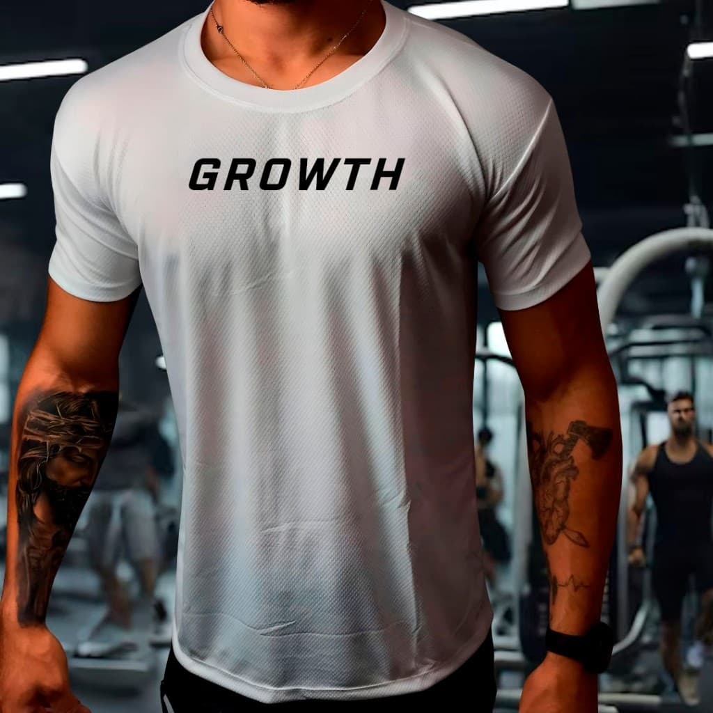 Camisa Masculina Dry Fit Anti Odor Camiseta Treino Fitness Academia GROWTH 05