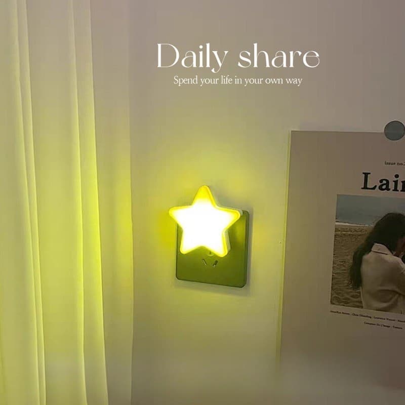 Estrela nightlight Quarto Cabeceira Iluminação Controle Lâmpada De Indução Inteligente led plug-in Luzes Do Sono Atmosfe