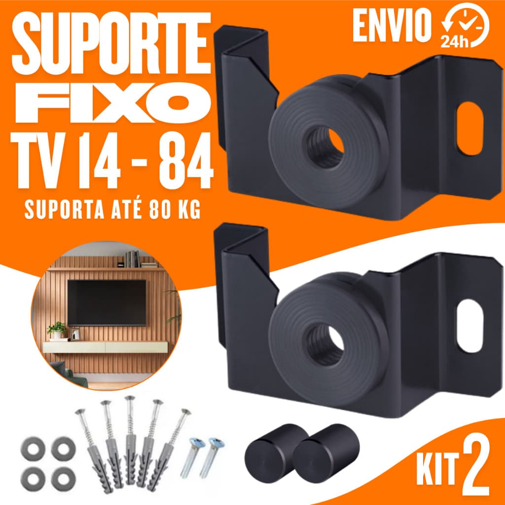 Suporte De TV Televisão Fixo Universal De 15 a 100 Polegadas Led Lcd