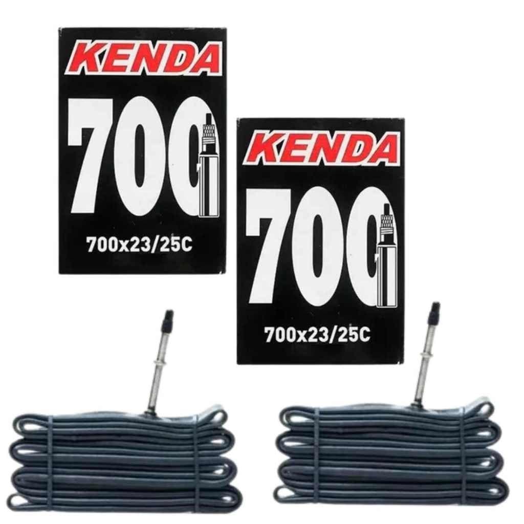kit 02 Câmaras de Ar Bike Speed Aro 700x23/25c Kenda Bico Fino