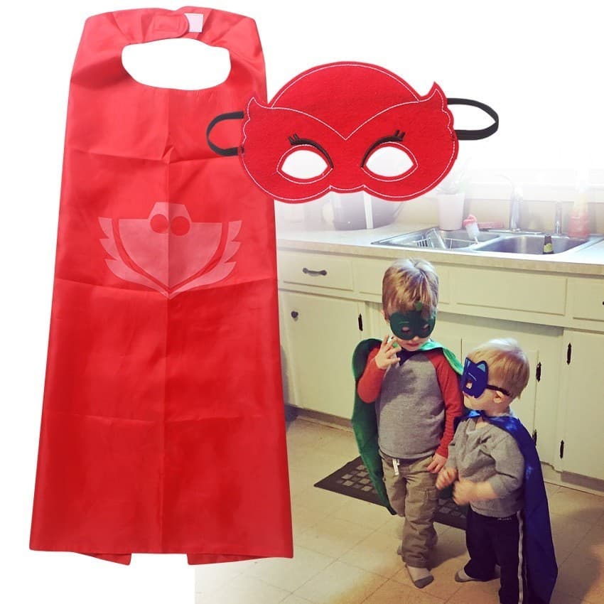 Crianças Super-Herói Traje Manto + Máscara Desempenho De Palco Cosplay Menino Roupas De Festa De Halloween