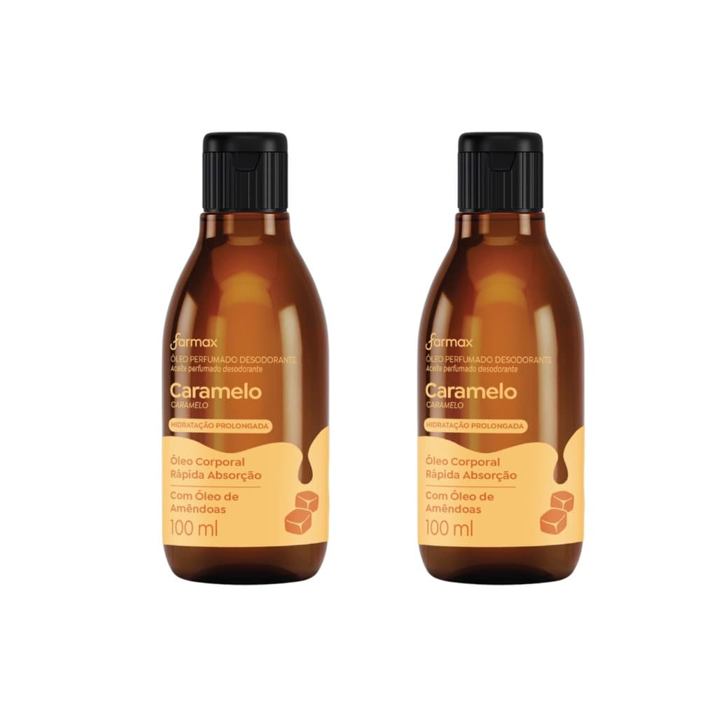 Farmax Kit 2un Óleo Corporal De Caramelo - 100ml cada