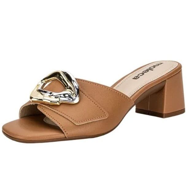 Tamanco Feminino Moleca Caramelo Salto Grosso A Combinação Ideal de Conforto Design Qualidade Marrom