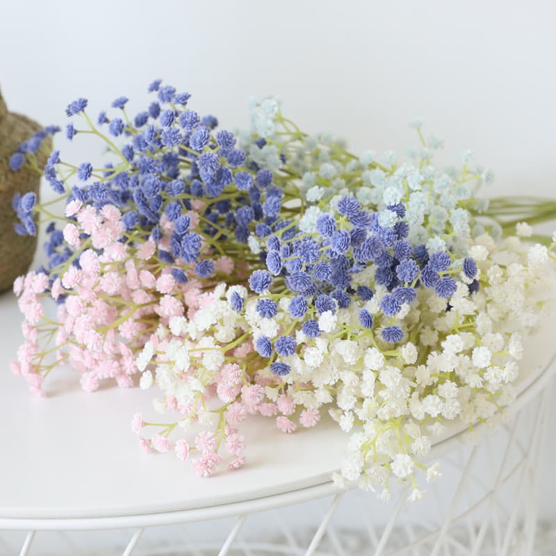 Sinta PU Trident Gypsophila Imitação de Planta Imitação de Flor Falsa Taobao Buquê de Venda Quente