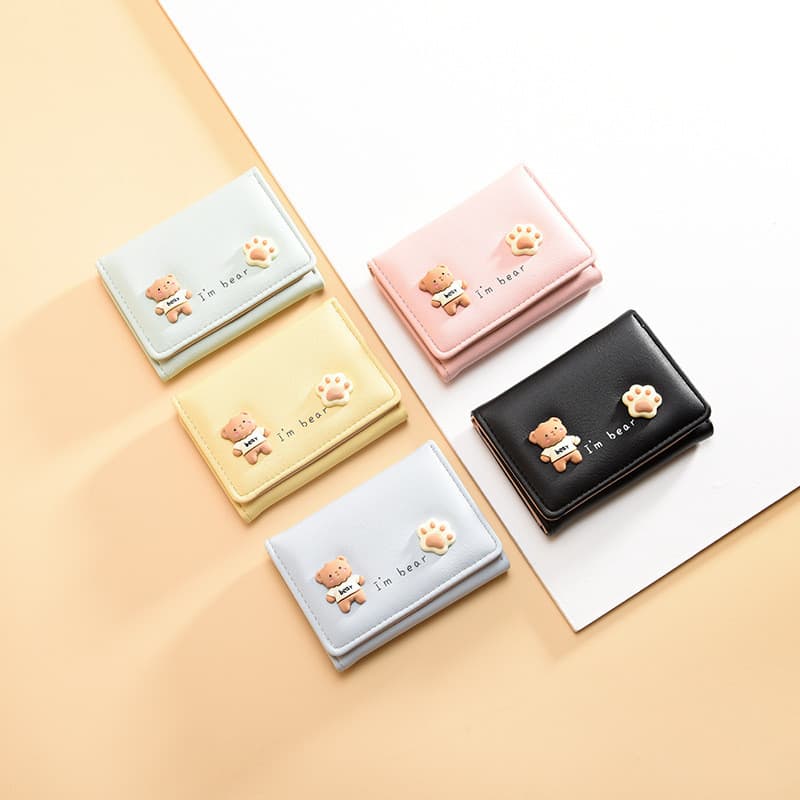 Versão coreana senhoras carteira estilo curto meninas simples estudante Multi-cartão saco de embreagem novo estilo bolsa