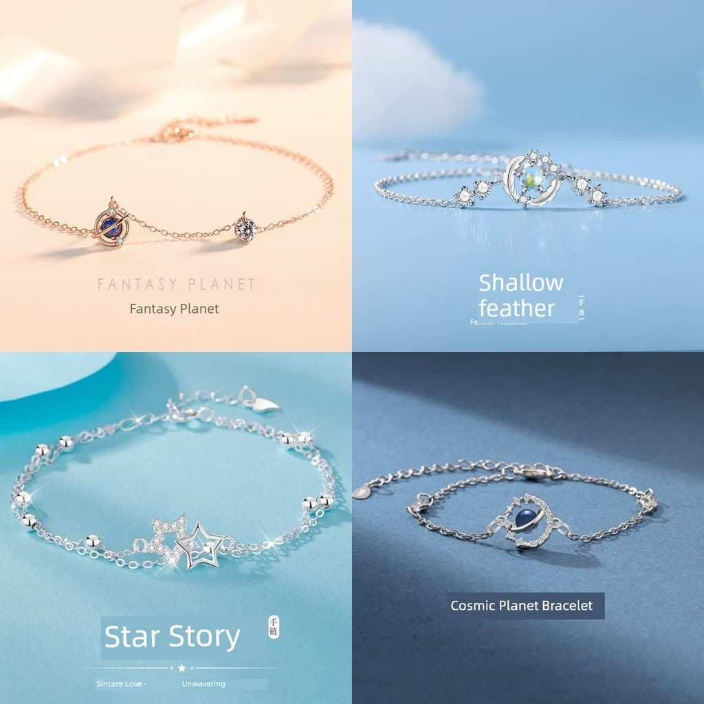 pulseira feminina pulseira Planeta fantasia pulseira ins Super fada fantasia pequena fada acessórios de mão elegante All