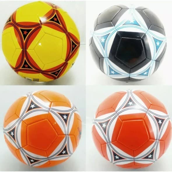 Kit 4 Bola de Futebol Campo Couro Sintetico Tamanho Oficial Colors atacad Barato Presente Dia Das Crianças