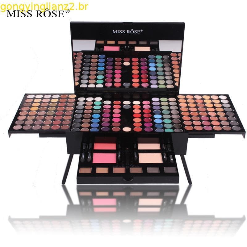 Conjunto de Maquiagem em Caixa de Piano de 180 Cores - Sombra em Pó, Blush e Paleta Multiuso para Presente de Dia dos