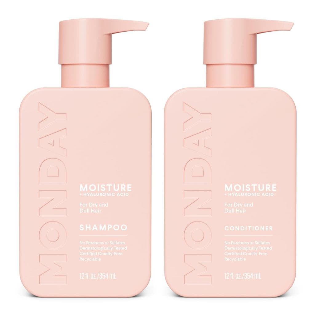 MONDAYHAIRCARE Conjunto de Shampoo + Condicionador Hidratante, adequado para cabelos secos, ásperos, danificados e com f