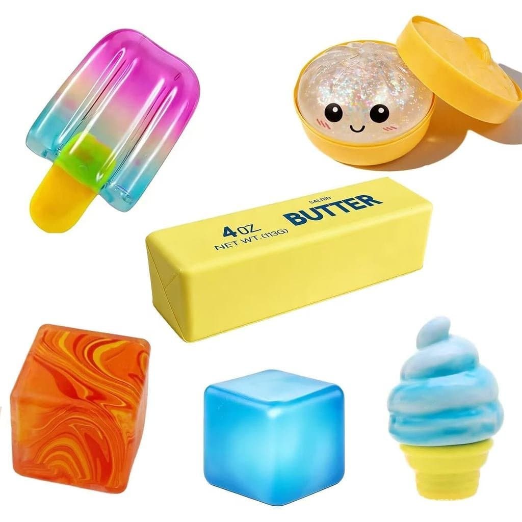 Conjunto de Brinquedos Squishy de Retorno Lento, Brinquedos Sensoriais Macios para Alívio do Estresse, Brinquedos Macios