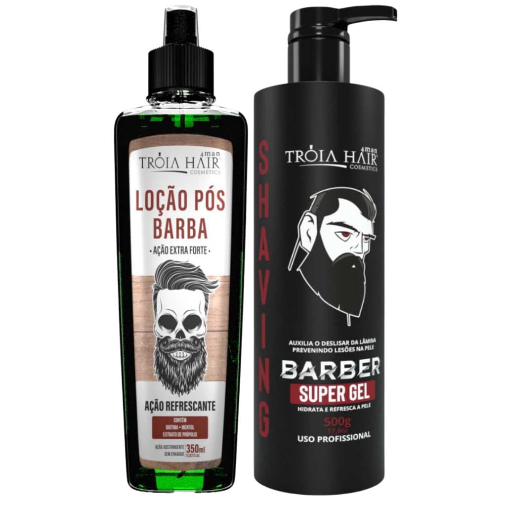 KIT BARBEAR FOR MAN – SHAVING 500G E LOÇÃO PÓS-BARBA 350ML