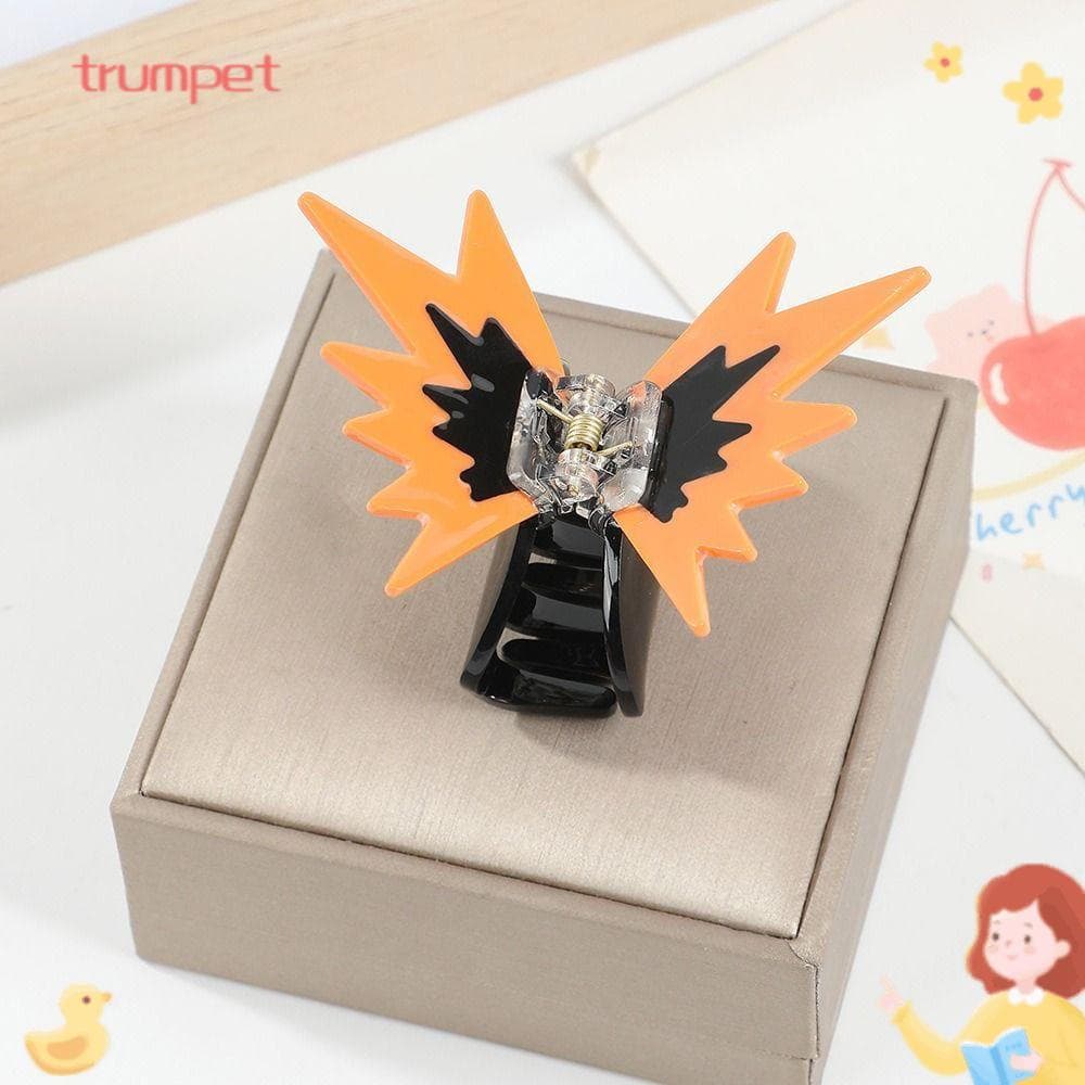 Grampos De Cabelo Borboleta De Acetato Trompete , Clipe De Garra Feminino Meio Updo Acrílico Estilo Coreano , Acessórios