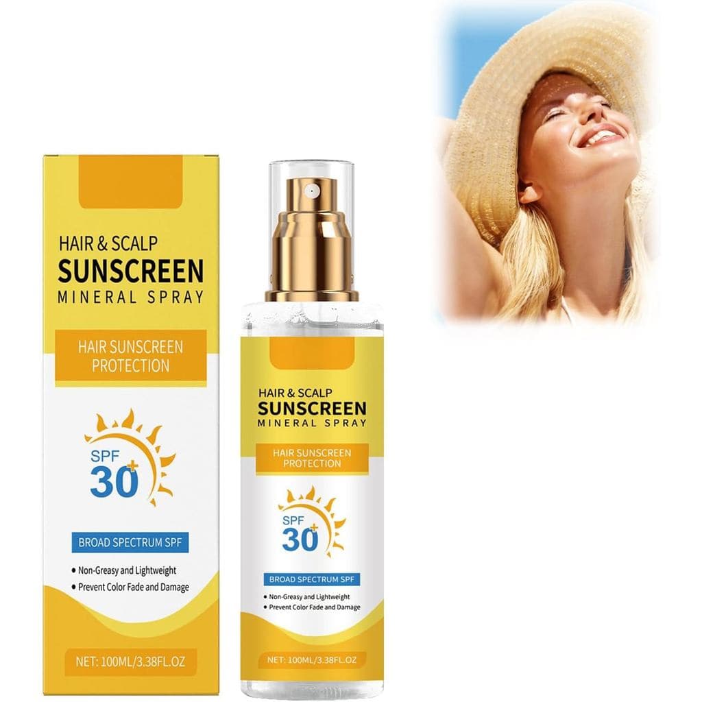 Protetor Solar para Cabelo e Couro Cabeludo, Spray Protetor Solar para Cabelo e Couro Cabeludo com FPS30, Spray Protetor