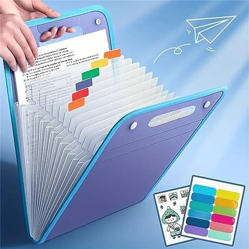 Saco De Arquivo Vertical De 13 Camadas Portátil Durável E Organizador De Armazenamento De Documentos A4 De Grande Capaci