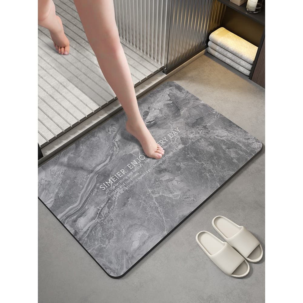 Tapete japonês absorvente de lama diatomácea, secagem rápida, macio, antiderrapante, porta de banheiro, doméstico, dedic