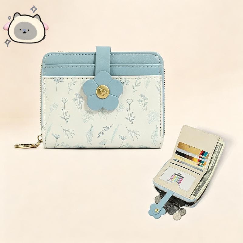 Carteira Curta Feminina Bolsa De Couro PU Porta Cartão Feminino Mini Bolso Para Moedas Com Vários Slots Portátil Fina Mo