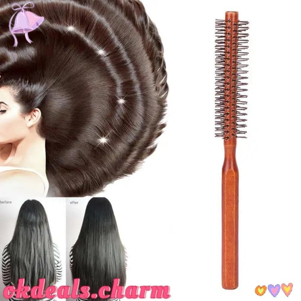 OKDEALS Pente Para Barba , Escova De Cabelo Redonda Com Rolo Pequena De Ondulação Uso Doméstico