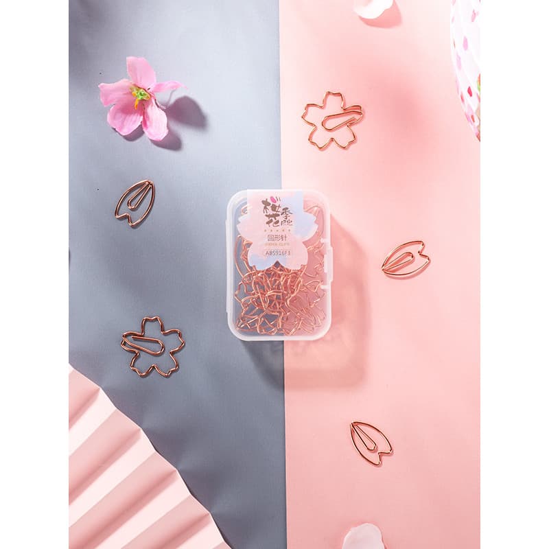 Chenguang Papelaria Flor de Cerejeira Temporada Série Limitada Linda Menina Clipe de Papel Marcador Clipe de Papel de Me