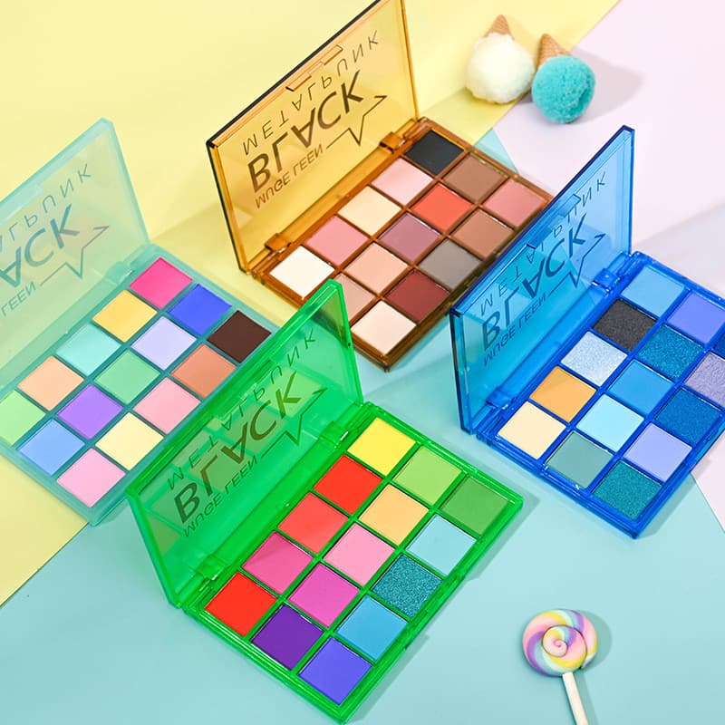 Azul palco maquiagem sombra 15 cores cor Macaron cor dopamina influenciador maquiagem europeu americano jogar maquiagem