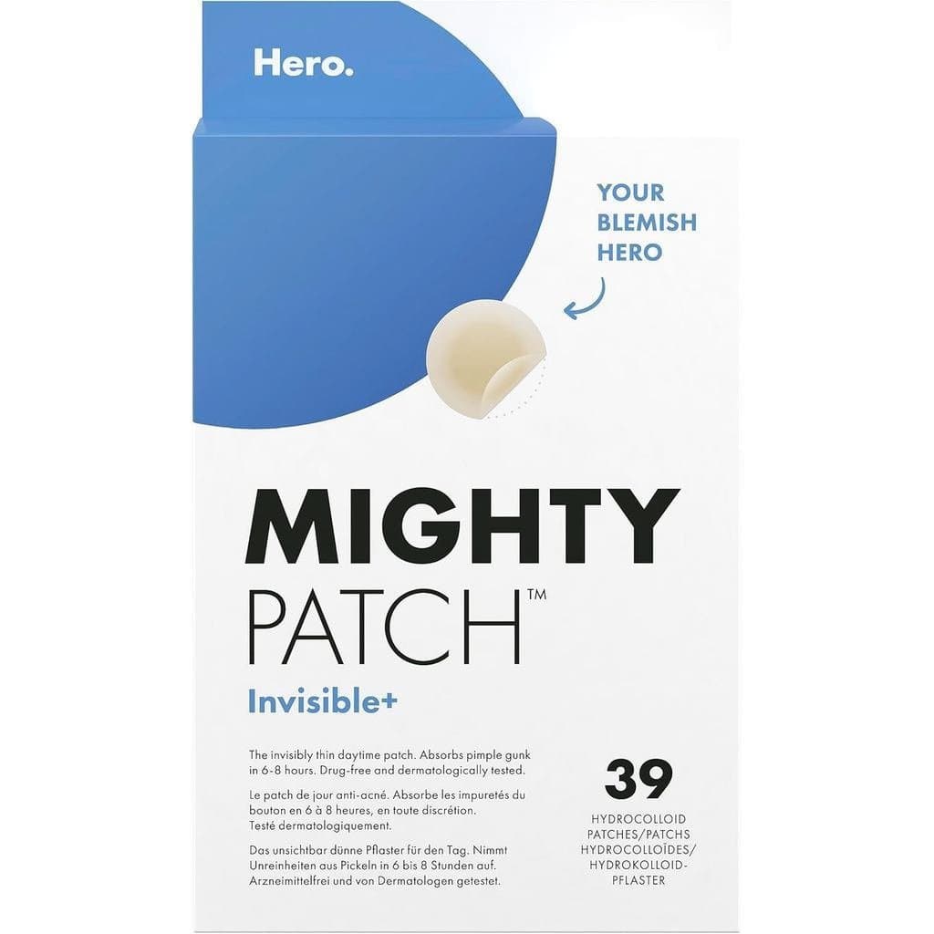 MightyPatchInvisible+SpotPatchesbyHeroCoetics, Tratamento de Acne Diurna, Adesivos Hidrocoloides Removedores de Manchas,