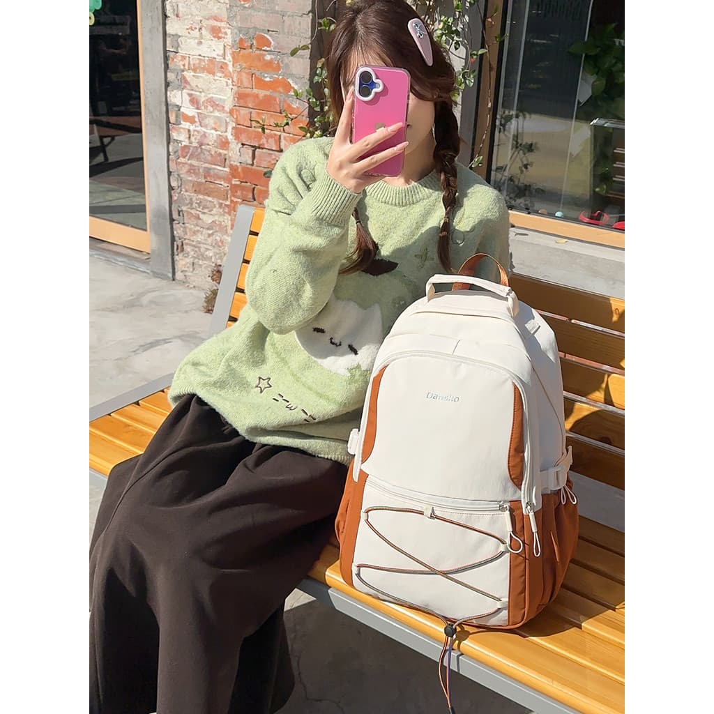 Novo estilo saco de computador saco de escola estudante universitário leve mochila de grande capacidade Commuter negócio