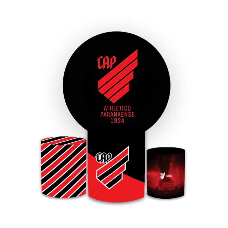 Trio Capas Cilindro + Painel Veste Fácil Tema Time Brasileiro CAP Athletico Paranaense   Rápido | Sai Hoje
