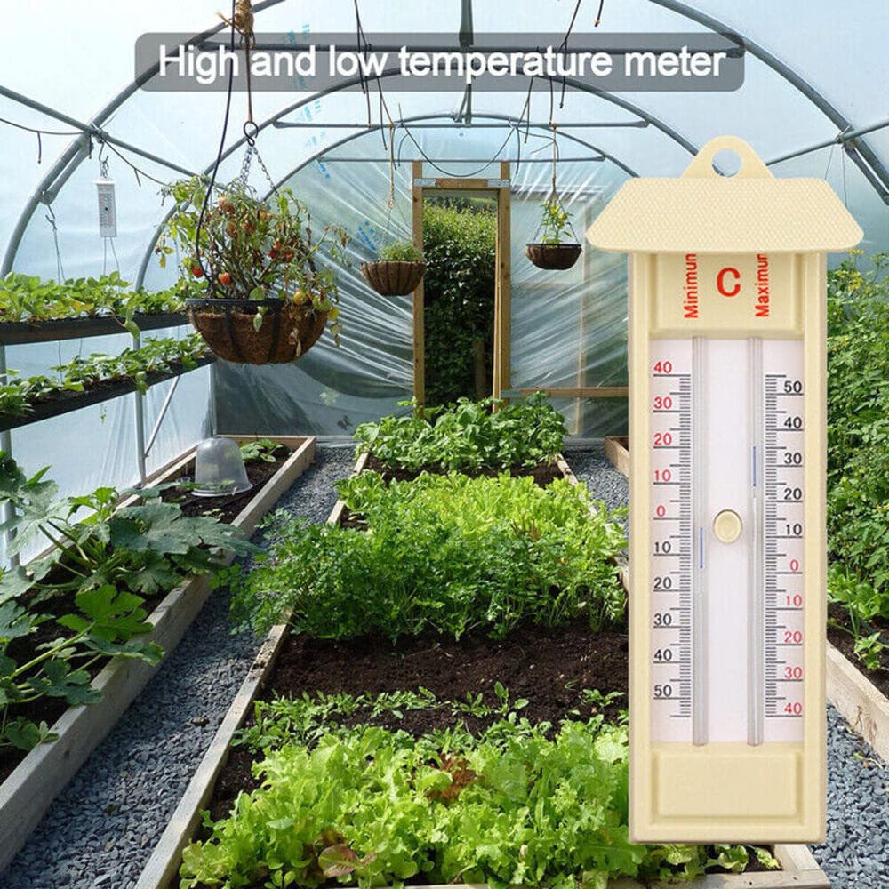 Ferramenta De Monitoramento Do Termômetro Max-Min Press-Estufa De Jardim Celsius De 50 A 40 Graus