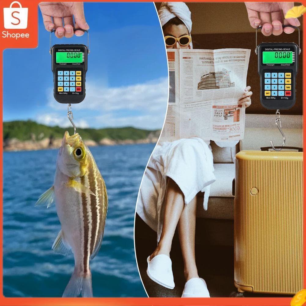 Hap Electronic Gancho Weigher SIUKE 110lb / 50kg Balança de peixe retroiluminada LCD Balança de pesca digital portátil