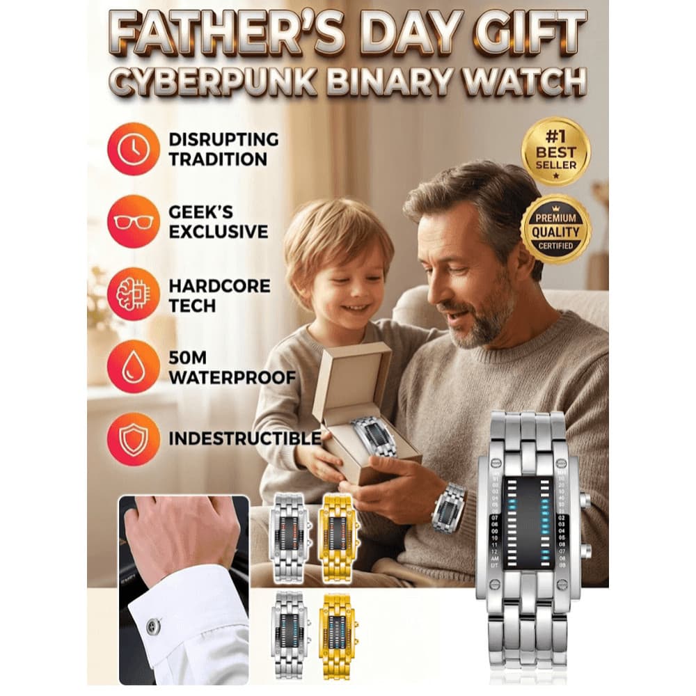 【Estilo Único】Relógio Binário Duplo/Relógio para Homens/Relógio Digital