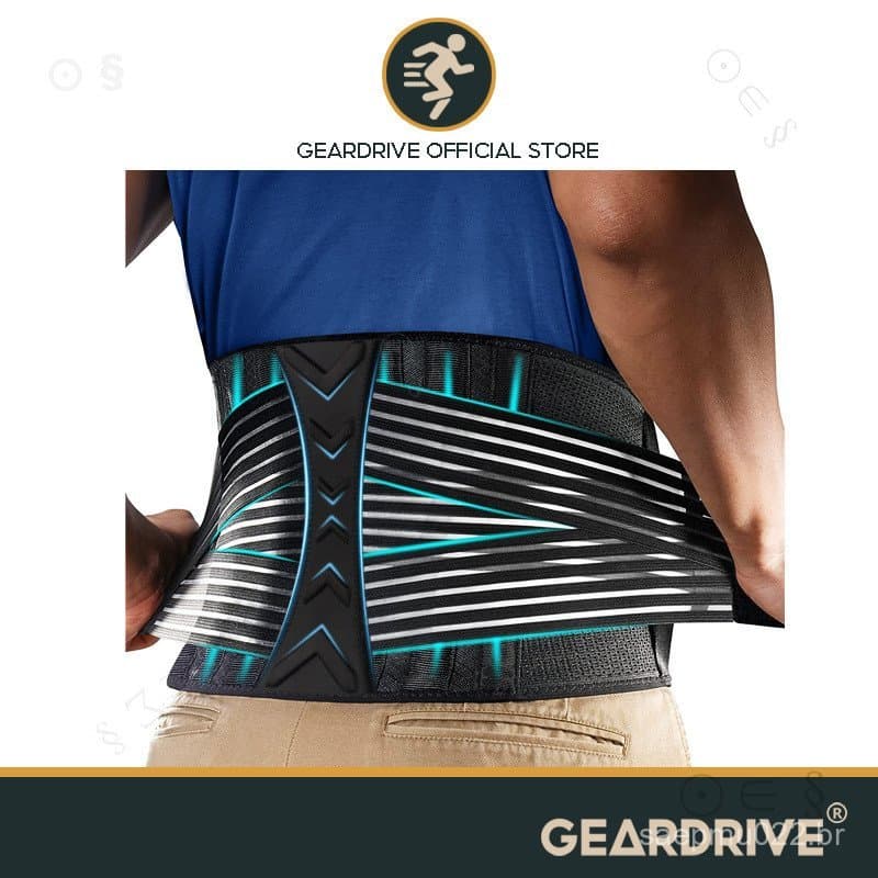 Suporte Lombar/Corselete para Costas GEARDRIVE com 8 Molas para Suporte da Parte Inferior das Costas/Cintura, Ideal para