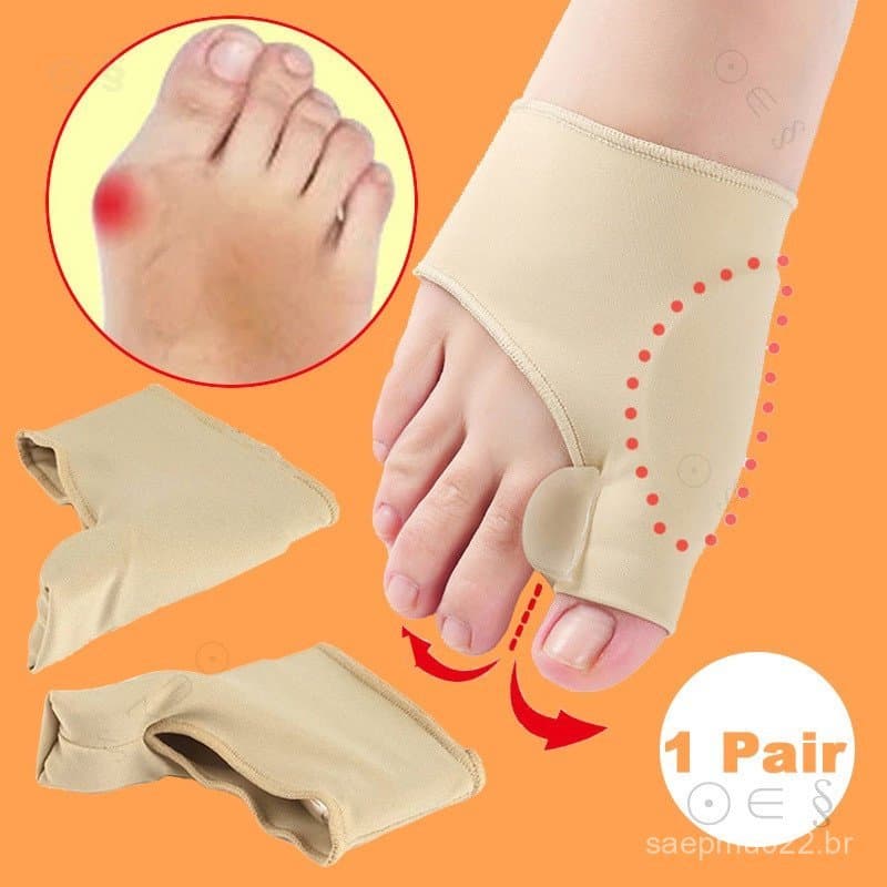 Corretor de Hálux Valgo para o Dedo Grande do Pé, Órteses, Separador de Dedos do Polegar, Meias de Correção EMOU