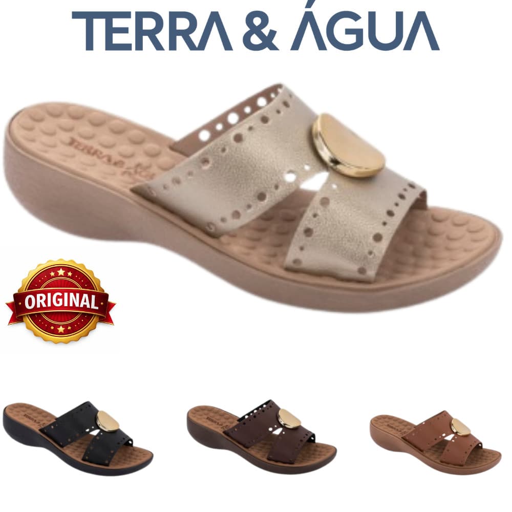 Tamanco Terra & Água Feminino Alivia Dor de  Esporão e Lombar Slide Original Confort 471154