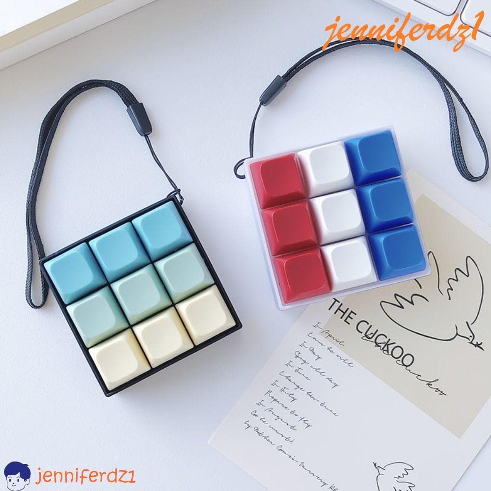 Chaveiro De Teclado JENNIFERDZ1 , Brinquedo De Tampas Com Testador De Eixo De 9 Botões , Mecânico Calmante