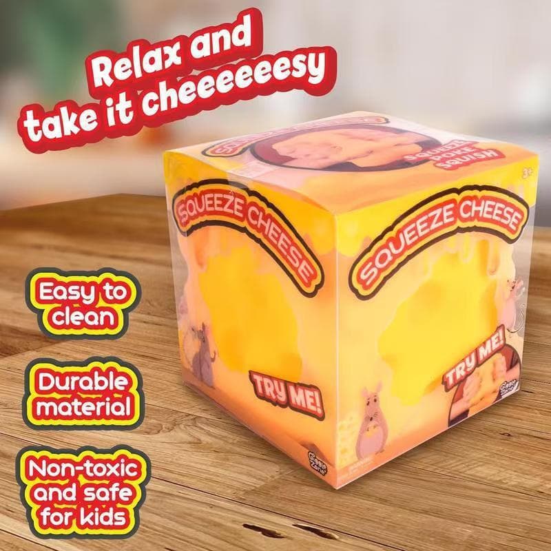Novo produto quente bloco de queijo macio moldando brinquedo de descompressão com função de aperto
