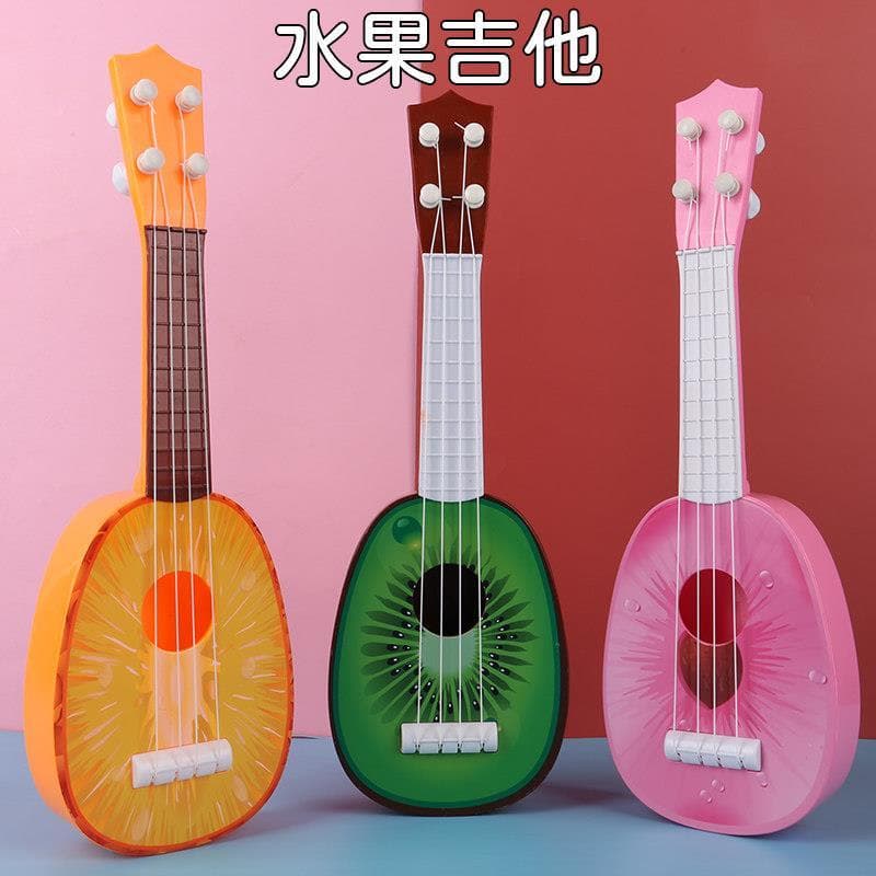 Simulação de desenhos animados frutas Ukulele guitarra Mini bonito quatro cordas jogável meninos meninas instrumentos mu