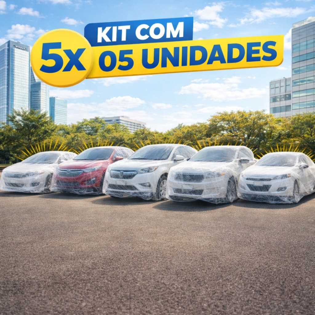 Capa  de proteção para carro.Transparente e eficiente .  Kit 5 Unidades.  Proteção  Contra Poeira Chuva