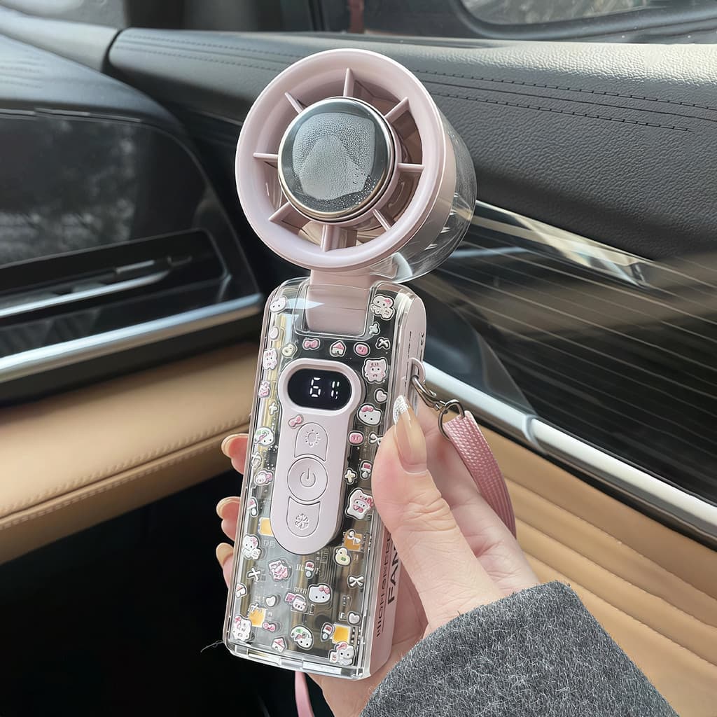 Ventilador de refrigeração portátil ao ar livre dobrável pendurado pescoço bloco de gelo de alta velocidade curvado pequ
