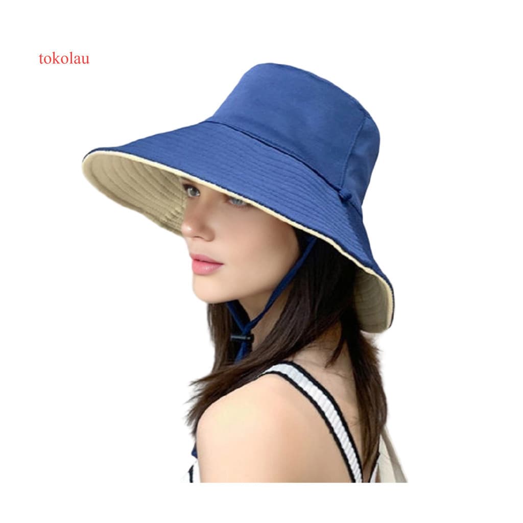 Chapéu Balde Primavera Verão Com 360 ° Proteção Uv Cordão Ajustável Para Pescador , Aba Larga , Sol De Viagem Homens E M
