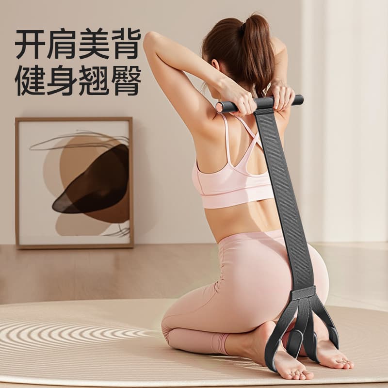 Senhoras Pedal tensor Xiaoyanfei corda auxiliar Sit-ups elástico barriga rolamento auxiliar Yoga corda tensor