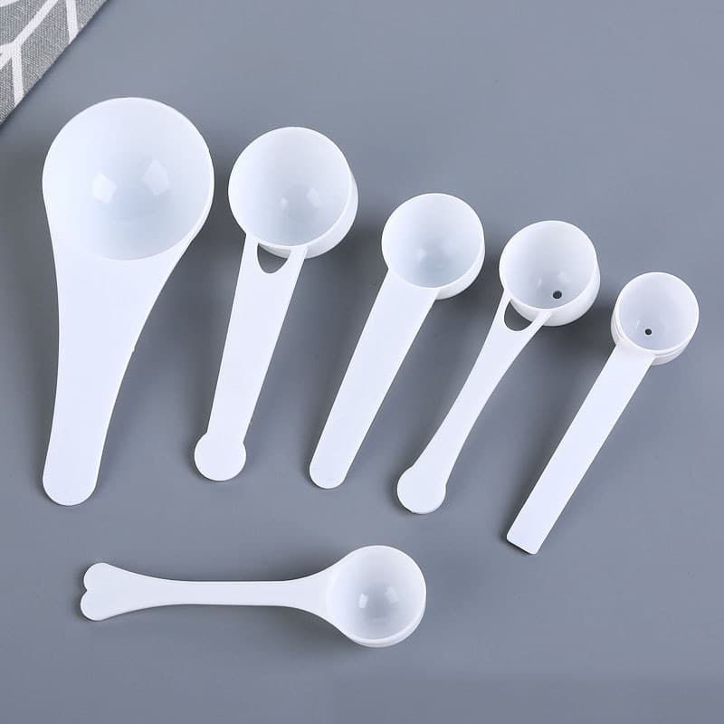 1 2 3 5 10 15g ml ml colher colher de medição de fundo plano colher quantitativa