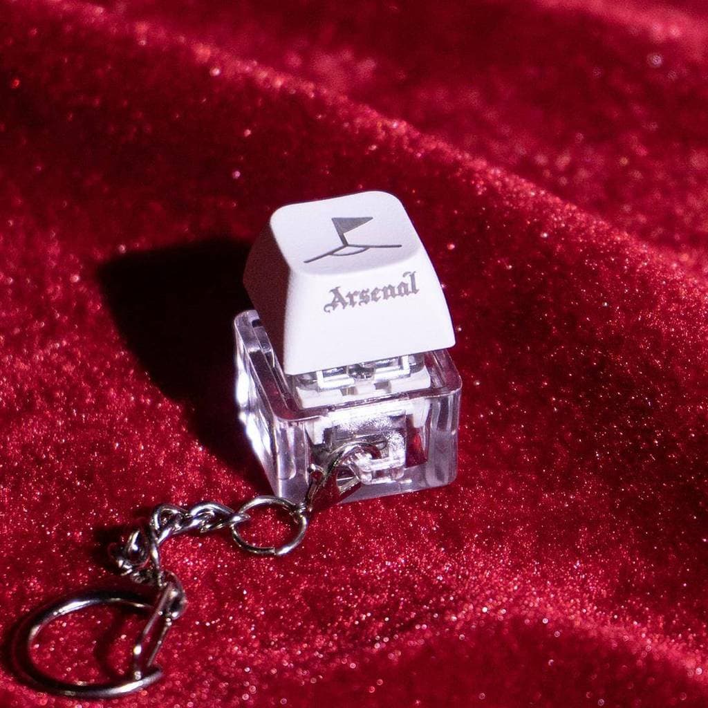 Arsenna Horn Ball Pressão decomposto Keycap Pingente Chaveiro Futebol Periférico Fã Presente