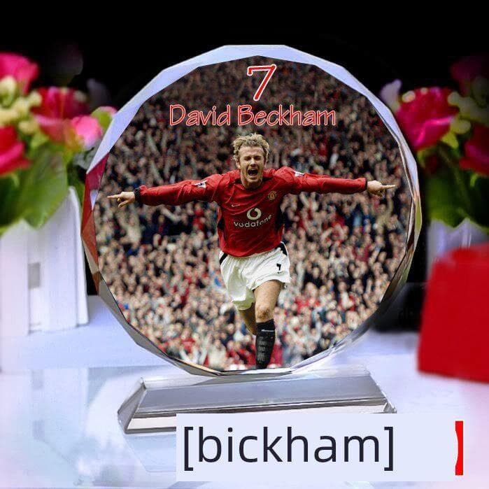 Beckham Mercadoria Boneca Pôster de Cristal Lembrança Enviar Manchester United Meninos Meninas Fãs Presente de Aniversár