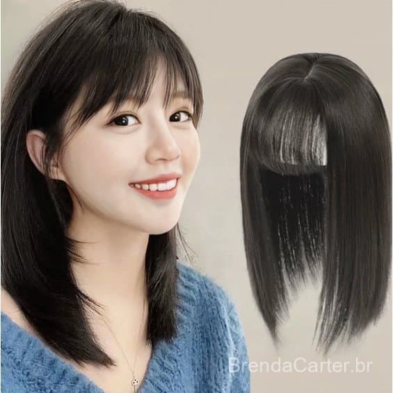 Franja Topper De Cabelo 3D Para Mulheres-Peça Humano Natural Desbaste E Cobertura Cinza , De Volume Instantâneo