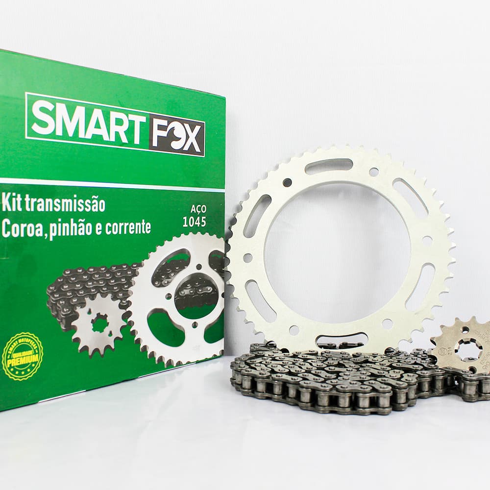 Kit Relação Transmissão Moto Bros 160 XRE 190 Original Smart Fox