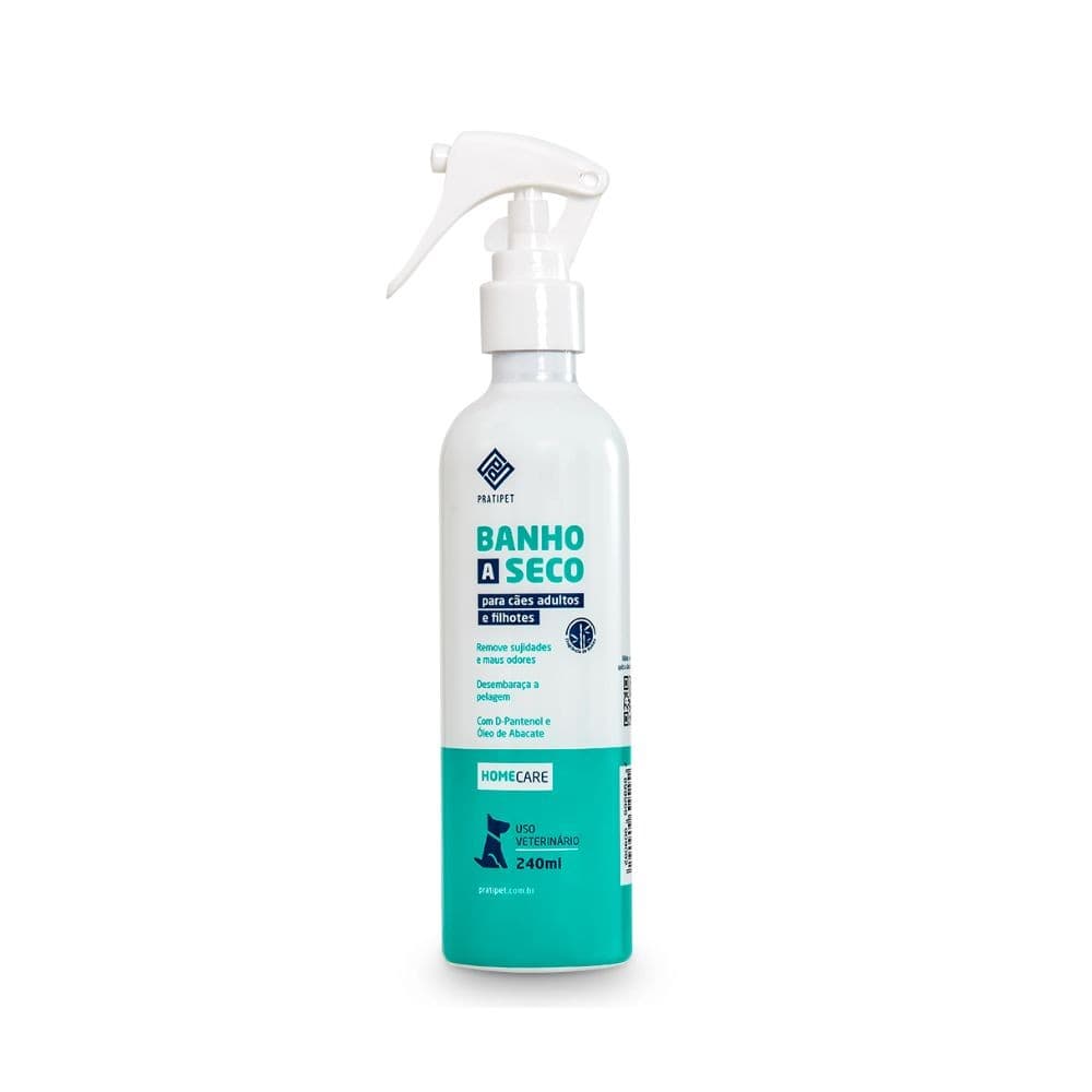 Spray Banho a Seco para Cães 240ml - Pratipet