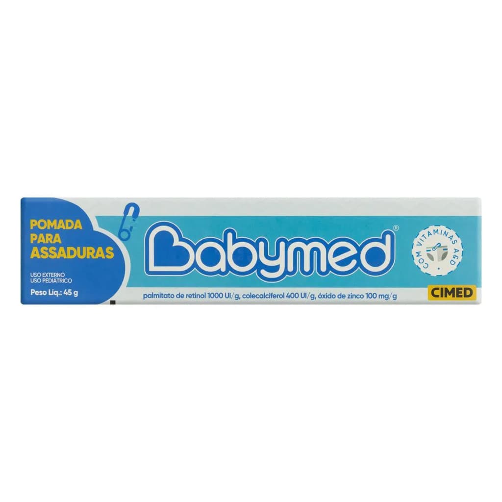 Pomada Para Assaduras Babymed Menino 45g Com Palmitato de Retinol Colecalciferol Óxido de Zinco