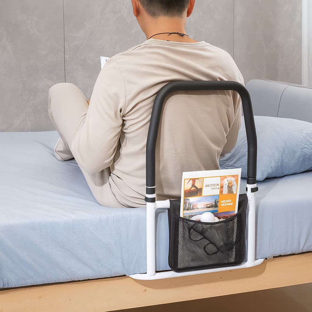 Barra De Apoio Grade De Cama Para Idosos Porta Objetos