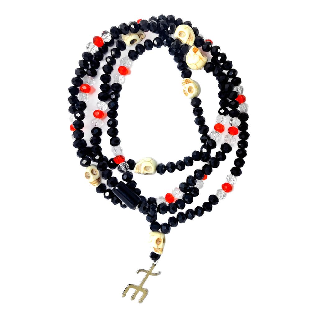 Guia Pombogira Maria Padilha Das Almas Cristal De Vidro 60cm Preto